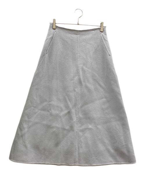 ebure（エブール）ebure (エブール) リバーメルトン トラペーズスカート ライトグレー サイズ:SIZE 38の古着・服飾アイテム
