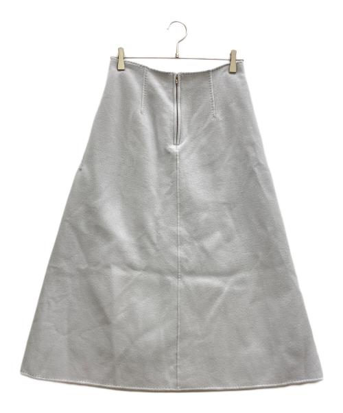ebure（エブール）ebure (エブール) リバーメルトン トラペーズスカート ライトグレー サイズ:SIZE 38の古着・服飾アイテム