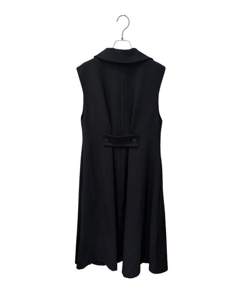 ebure（エブール）ebure (エブール) ノースリーブ Ｖネック ワンピース ネイビー サイズ:36の古着・服飾アイテム