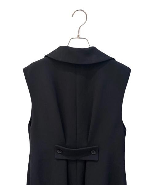 ebure（エブール）ebure (エブール) ノースリーブ Ｖネック ワンピース ネイビー サイズ:36の古着・服飾アイテム