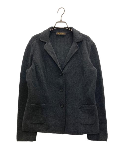 LORO PIANA（ロロピアーナ）LORO PIANA (ロロピアーナ) カシミヤニット3Bジャケット グレー サイズ:46の古着・服飾アイテム