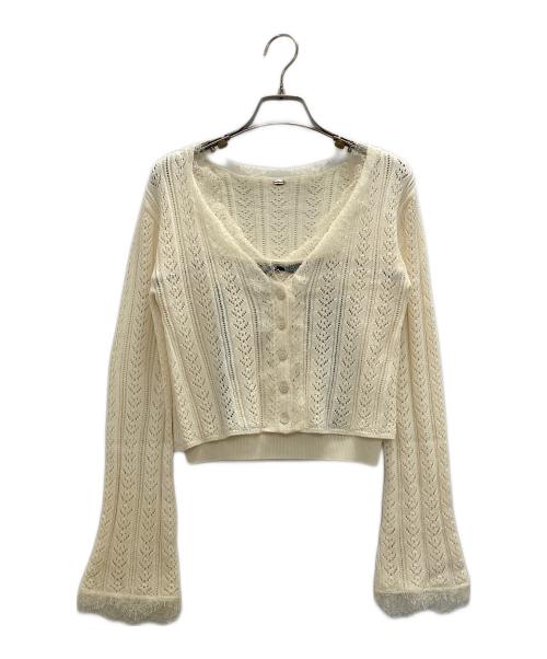 Lily Brown（リリーブラウン）Lily Brown (リリーブラウン) レースアップアンサンブル アイボリー サイズ:FREEの古着・服飾アイテム