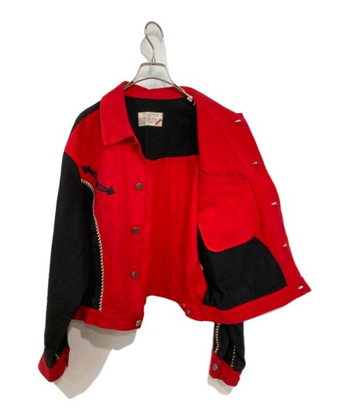 T-KIDS（ティーキッズ）T-KIDS (ティーキッズ) ロカビリージャケット レッド×ブラック サイズ:不明の古着・服飾アイテム