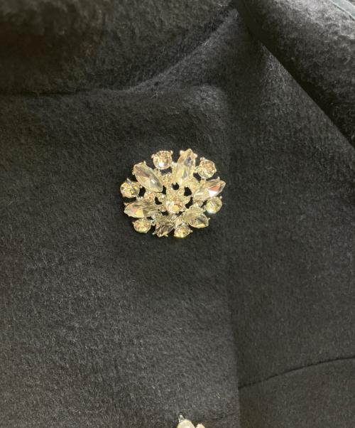 Lily Brown（リリーブラウン）Lily Brown (リリーブラウン) Aラインビジューリボンコート ネイビー サイズ:1の古着・服飾アイテム
