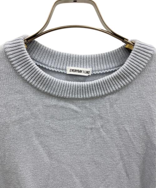 DEUXIEME CLASSE（ドゥーズィエム クラス）Deuxieme Classe (ドゥーズィエム クラス) ベーシック ニット ブルー サイズ:Freeの古着・服飾アイテム