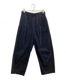 HUIS（ハウス）の古着「極細畝コーデュロイワイドパンツ」｜ネイビー