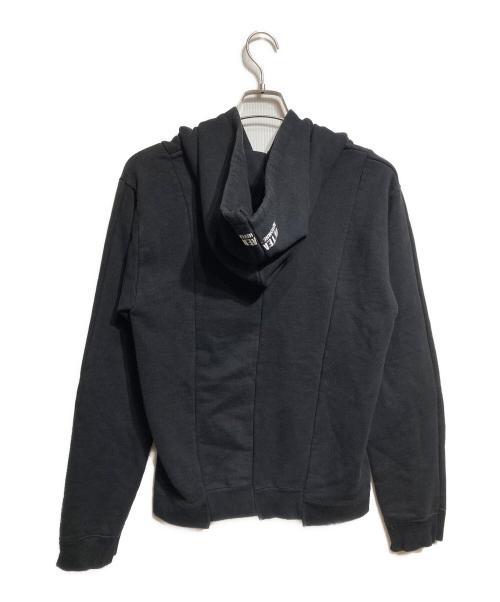 VETEMENTS（ヴェトモン）VETEMENTS (ヴェトモン) 再構築ジップパーカー/Reconstructed Zip-Up Hoodie ブラック サイズ:Sの古着・服飾アイテム