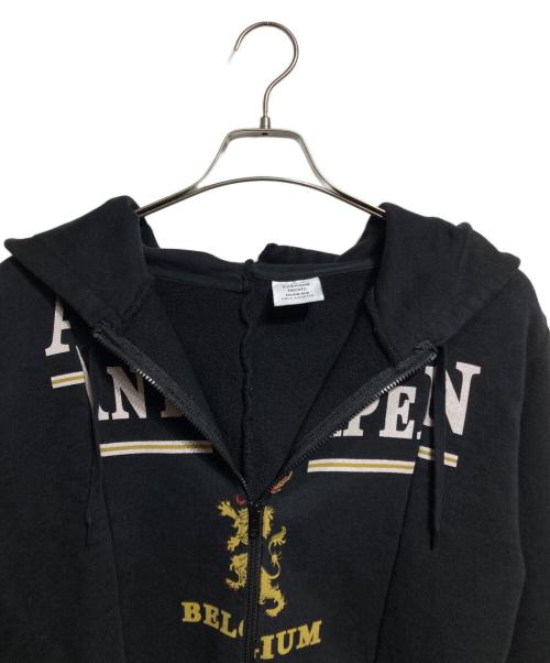 VETEMENTS（ヴェトモン）VETEMENTS (ヴェトモン) 再構築ジップパーカー/Reconstructed Zip-Up Hoodie ブラック サイズ:Sの古着・服飾アイテム