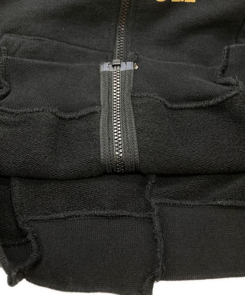 VETEMENTS（ヴェトモン）VETEMENTS (ヴェトモン) 再構築ジップパーカー/Reconstructed Zip-Up Hoodie ブラック サイズ:Sの古着・服飾アイテム