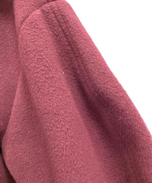 CLANE（クラネ）CLANE (クラネ) RIB COLLAR WOOL LONG COAT ボルドー サイズ:2の古着・服飾アイテム