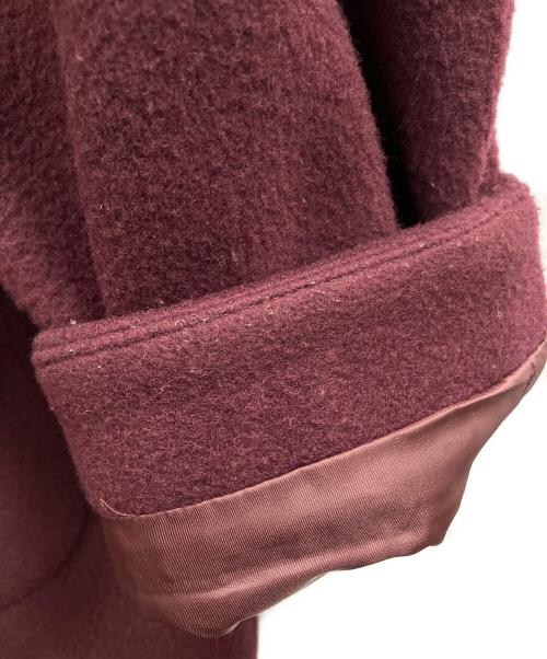 CLANE（クラネ）CLANE (クラネ) RIB COLLAR WOOL LONG COAT ボルドー サイズ:2の古着・服飾アイテム