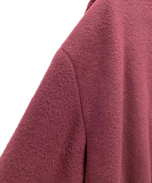 CLANE（クラネ）CLANE (クラネ) RIB COLLAR WOOL LONG COAT ボルドー サイズ:2の古着・服飾アイテム