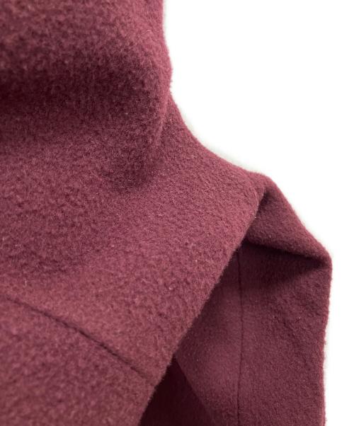 CLANE（クラネ）CLANE (クラネ) RIB COLLAR WOOL LONG COAT ボルドー サイズ:2の古着・服飾アイテム