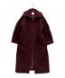 CLANE（クラネ）の古着「RIB COLLAR WOOL LONG COAT」｜ボルドー