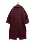 CLANE (クラネ) RIB COLLAR WOOL LONG COAT ボルドー サイズ:2：13000円