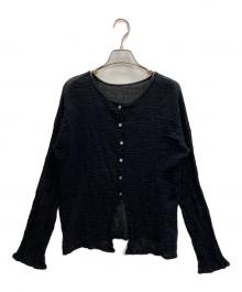 Plage×LES ATELIERS FRANCAIS DE CONFECTION（プラージュ×ル アトリエフランセ デ コンフェクション）の古着「OPEN BTN 2WAY ブラウス」｜ブラック