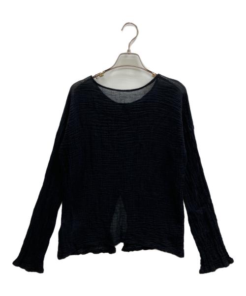 Plage（プラージュ）Plage (プラージュ) LES ATELIERS FRANCAIS DE CONFECTION (ル アトリエフランセ デ コンフェクション) OPEN BTN 2WAY ブラウス ブラック サイズ:TUの古着・服飾アイテム