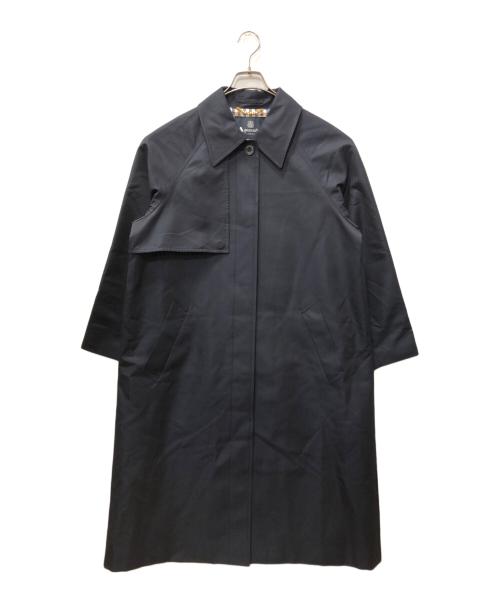 Aquascutum（アクアスキュータム）Aquascutum (アクアスキュータム) journal standard L'essage (ジャーナルスタンダード レサージュ) 別注ステンカラーコート ネイビー サイズ:SIZE 38の古着・服飾アイテム