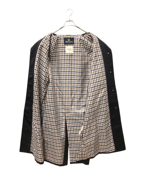 Aquascutum（アクアスキュータム）Aquascutum (アクアスキュータム) journal standard L'essage (ジャーナルスタンダード レサージュ) 別注ステンカラーコート ネイビー サイズ:SIZE 38の古着・服飾アイテム