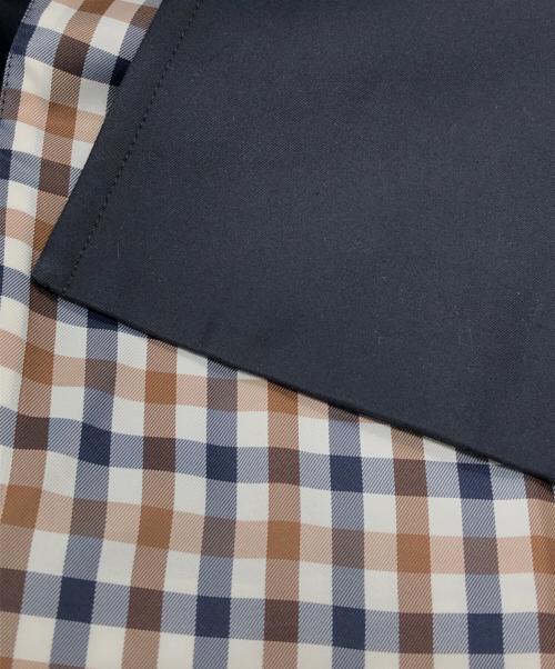Aquascutum（アクアスキュータム）Aquascutum (アクアスキュータム) journal standard L'essage (ジャーナルスタンダード レサージュ) 別注ステンカラーコート ネイビー サイズ:SIZE 38の古着・服飾アイテム