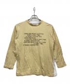 UNIVERSAL OVERALL×Curensologyユニバーサルオーバーオール×カレンソロジー）の古着「別注シアーロングスリーブTシャツ」｜ベージュ