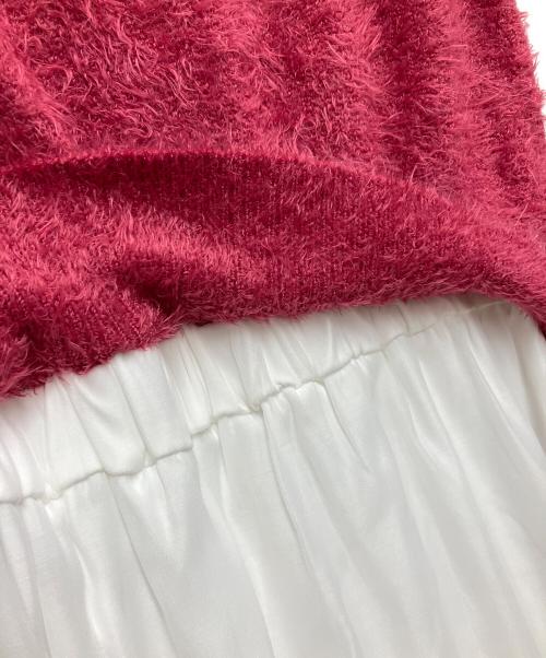 Snidel（スナイデル）Snidel (スナイデル) ニットドッキングティアードワンピース ピンクの古着・服飾アイテム