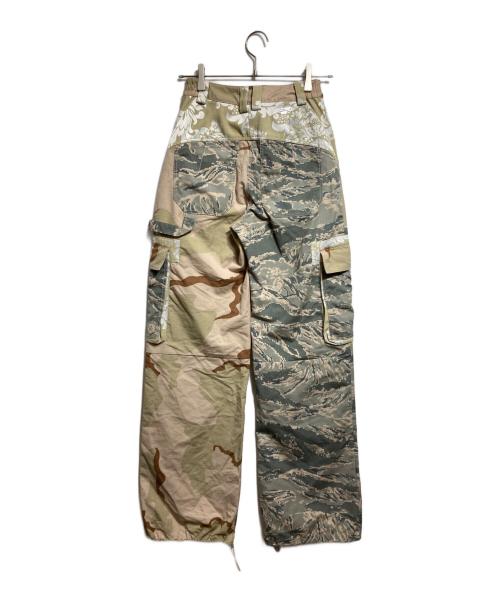 MARINE SERRE（マリーンセル）MARINE SERRE (マリーンセル) DAMASK SURVIVAL PANTS/ダマスクサバイバルパンツ ベージュ サイズ:34の古着・服飾アイテム