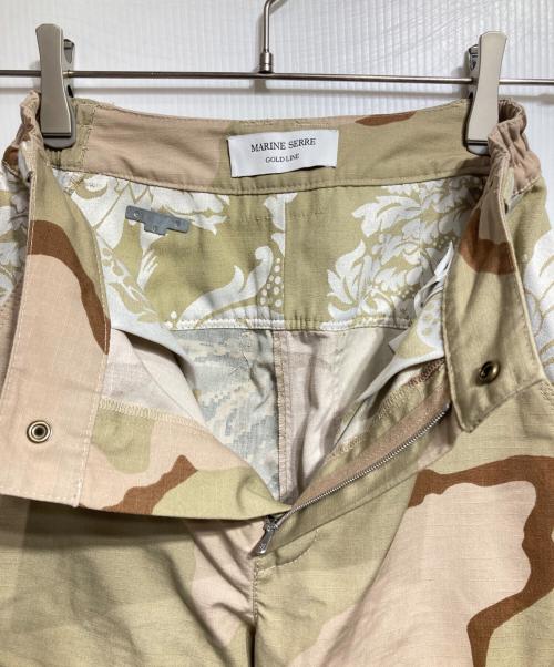 MARINE SERRE（マリーンセル）MARINE SERRE (マリーンセル) DAMASK SURVIVAL PANTS/ダマスクサバイバルパンツ ベージュ サイズ:34の古着・服飾アイテム