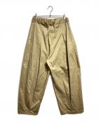 sage'NATIONセイジネーション）の古着「BOX PLEATS TROUSER/ボックスプリーツトラウザー」｜ベージュ