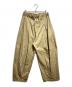 sage'NATION（セイジネーション）の古着「BOX PLEATS TROUSER/ボックスプリーツトラウザー」｜ベージュ