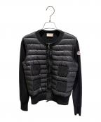 MONCLERモンクレール）の古着「CARDIGAN TRICOT/ニット切り替えダウンカーディガン」｜ブラック