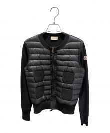 MONCLER（モンクレール）の古着「CARDIGAN TRICOT/ニット切り替えダウンカーディガン」｜ブラック