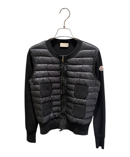 MONCLER（モンクレール）MONCLER (モンクレール) CARDIGAN TRICOT/ニット切り替えダウンカーディガン ブラック サイズ:Ｓの古着・服飾アイテム