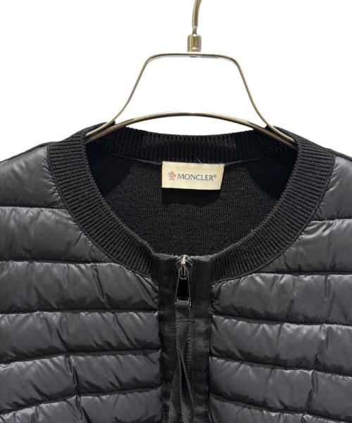 MONCLER（モンクレール）MONCLER (モンクレール) CARDIGAN TRICOT/ニット切り替えダウンカーディガン ブラック サイズ:Ｓの古着・服飾アイテム