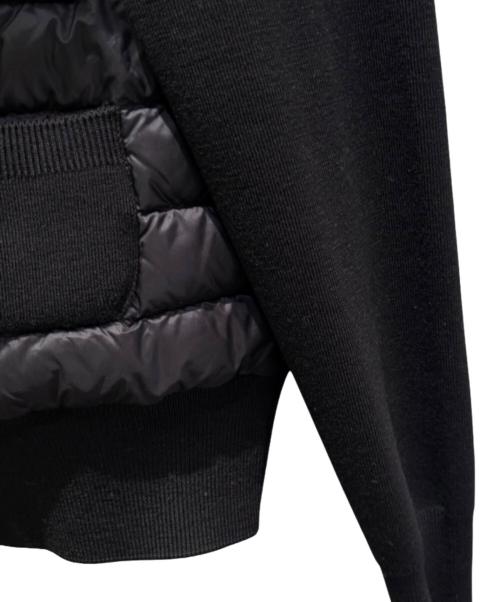 MONCLER（モンクレール）MONCLER (モンクレール) CARDIGAN TRICOT/ニット切り替えダウンカーディガン ブラック サイズ:Ｓの古着・服飾アイテム
