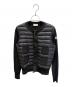 MONCLER（モンクレール）の古着「CARDIGAN TRICOT/ニット切り替えダウンカーディガン」｜ブラック