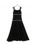 M me eme (エムミーエメ) Bicolor ribbon pleats silhouette long onepiece ブラック サイズ:Free：10000円