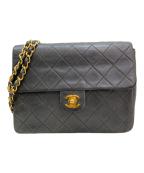 CHANELシャネル）の古着「シングルフラップ マトラッセ 20」｜カーキグレー