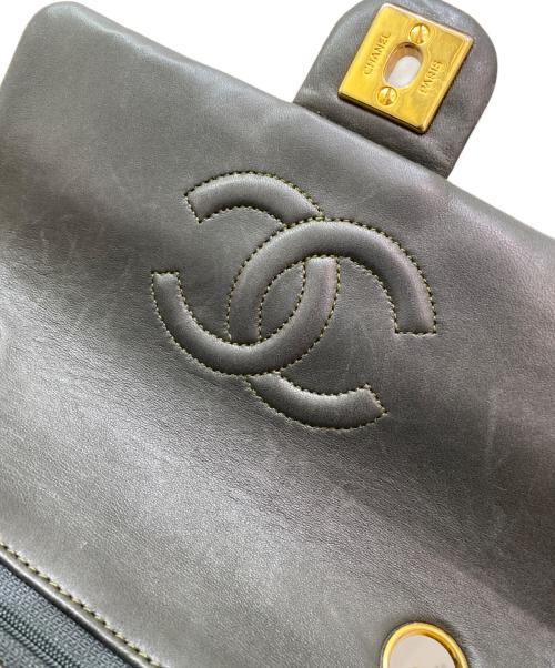 CHANEL（シャネル）CHANEL (シャネル) シングルフラップ マトラッセ 20 カーキグレー サイズ:20の古着・服飾アイテム