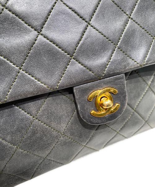 CHANEL（シャネル）CHANEL (シャネル) シングルフラップ マトラッセ 20 カーキグレー サイズ:20の古着・服飾アイテム