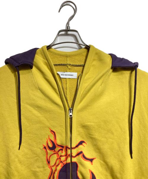 KIKO KOSTADINOV（キコ・コスタディノフ）KIKO KOSTADINOV (キコ・コスタディノフ) Sharif Farrag Printed Hoodie/プリンテッドフーディ―/パーカー イエロー サイズ:52の古着・服飾アイテム