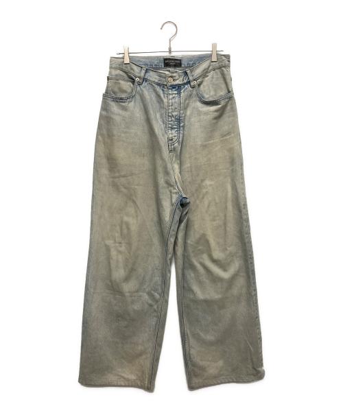 BALENCIAGA（バレンシアガ）BALENCIAGA (バレンシアガ) サイズステッカーワイドバギーデニム インディゴ サイズ:XSの古着・服飾アイテム