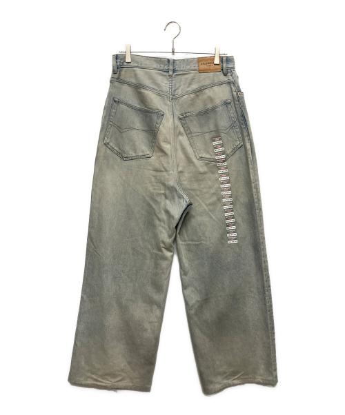 BALENCIAGA（バレンシアガ）BALENCIAGA (バレンシアガ) サイズステッカーワイドバギーデニム インディゴ サイズ:XSの古着・服飾アイテム