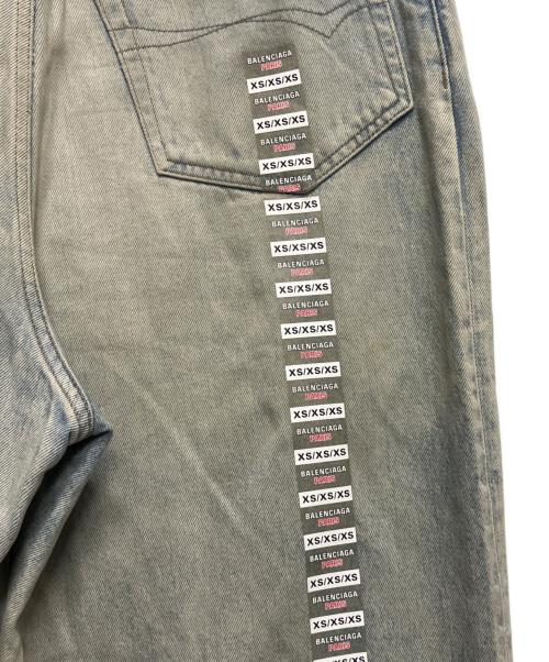 BALENCIAGA（バレンシアガ）BALENCIAGA (バレンシアガ) サイズステッカーワイドバギーデニム インディゴ サイズ:XSの古着・服飾アイテム