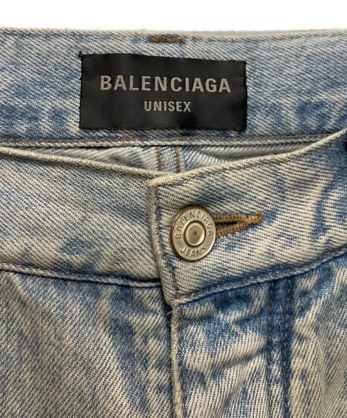 BALENCIAGA（バレンシアガ）BALENCIAGA (バレンシアガ) サイズステッカーワイドバギーデニム インディゴ サイズ:XSの古着・服飾アイテム