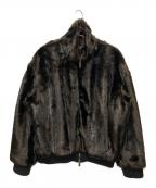 DSQUARED2ディースクエアード）の古着「ファー ボンバー ジャケット」｜ブラウン