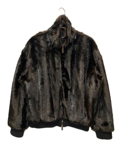 DSQUARED2（ディースクエアード）DSQUARED2 (ディースクエアード) ファー ボンバー ジャケット ブラウン サイズ:48の古着・服飾アイテム