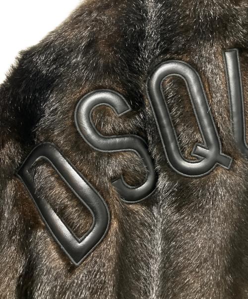 DSQUARED2（ディースクエアード）DSQUARED2 (ディースクエアード) ファー ボンバー ジャケット ブラウン サイズ:48の古着・服飾アイテム