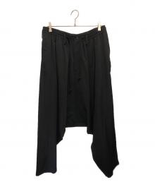 Yohji Yamamoto pour homme（ヨウジヤマモト プールオム）の古着「WOOL GABARDINE SAROUEL PANTS」｜ブラック