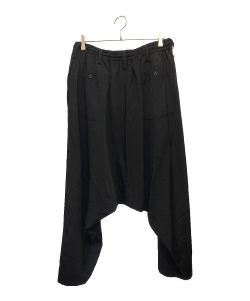 Yohji Yamamoto pour homme（ヨウジヤマモト プールオム）Yohji Yamamoto pour homme (ヨウジヤマモト プールオム) WOOL GABARDINE SAROUEL PANTS ブラック サイズ:4の古着・服飾アイテム